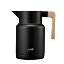 델키 어바노 진공 보온 티포트 DKH-UK50, 블랙, 1.2L