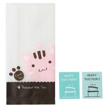 황씨네도시락 M봉투 고양이 50p + 케이크 생일 민트 50p, 1세트