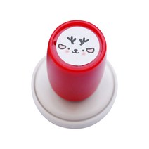 꼬모네임 동물도장 원형스탬프, 사슴, 검정