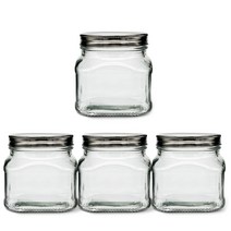 MIR 메탈글라스 자 사각, 700ml, 4개입