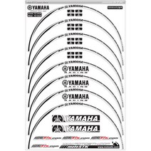 모토스티커 휠스티커 야마하 50주년, 블랙, 1세트