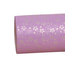 헬로우닝닝 종이 롤포장지 벚꽃 53cm x 10m, 연보라, 1개