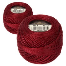 DMC 자수실 펄코튼 12사이즈, 2개입, 814번