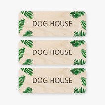 모두의팩토리 트로피컬 미니 직사각 도어사인 3p, 30 DOG HOUSE