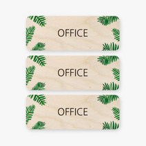 모두의팩토리 트로피컬 미니 직사각 도어사인 3p, 7 OFFICE
