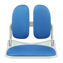 이편한의자 화이트프레임 접이식 메쉬 좌식의자, 블루