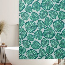 포그난 보태니컬아트 패브릭 샤워커튼 180 x 180 cm, 1개, 그린계열