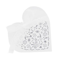 도나앤데코 퍼니 펀칭장식 하트상자 10p + 리본 10p, 화이트, 1세트