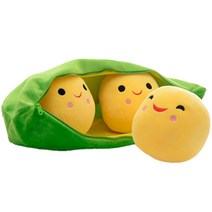 해솔 완두콩 캐릭터 바디필로우 애착인형, 옐로우