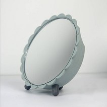 아티고 해바라기 리어수납 라운드 탁상 거울, 블루