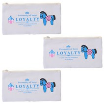 톡톡 팬시굿즈 캐릭터 플렛 파우치 필통, type5, 3개입