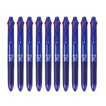 파이롯트 프릭션 슬림 3색 다색펜 0.5mm, 블루, 10개입