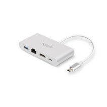 USB Type C to HDMI + LAN + PD 변환 아답터, NEXT-413TCH-DX