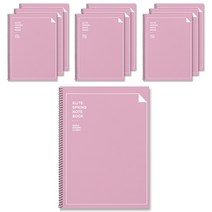 엘리트 스프링 유선노트, 모카핑크, 10개입