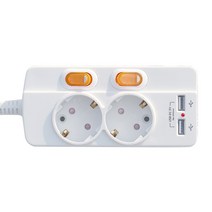 카닉스 타노스 USB 2포트 개별스위치 멀티탭 16A 2구 EW-MSU-16A2, 1.5m, 1개