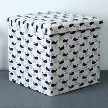 이지웜 베이패턴 수납의자 38 x 38 x 38 cm, 고래
