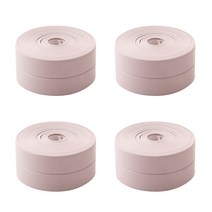 블럭마트 방수 테이프 3.2m x 2.2cm, 핑크, 4개입
