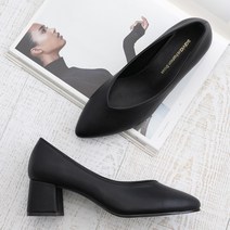 갓슈 인텔리 브이라인 펌프스 미들 사각힐