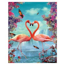 픽스아트 보석십자수 만들기세트 플라밍고, 혼합 색상, 1세트