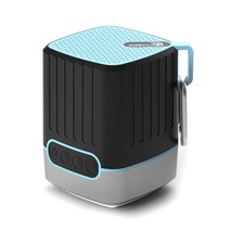 챌린지하이브리드 미니 아웃도어 LED 블루투스 스피커, S-1808, 블루블랙