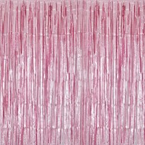 파티쇼 파티장식은박수술커튼 4p, 새틴핑크, 1개