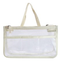 올나인 클리어 컬러 라인 PVC 토트백