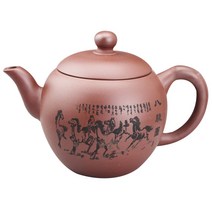 자래순 팔준도 자사 차호 티포트 11032, 혼합 색상, 280ml