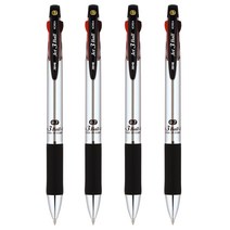 자바펜 제트3볼 M 멀티펜 0.7mm, 메탈릭실버, 4개