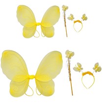 파티쇼 천사 요정 날개 세트, 옐로우, 2세트