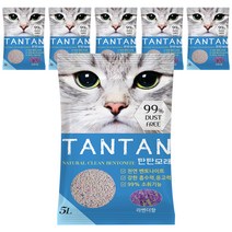 하늘정원 탄탄 벤토나이트 고양이 모래 라벤더향, 5L, 6개