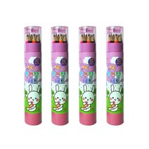 미소로 색연필세트 핑크 1407 4p, 12색