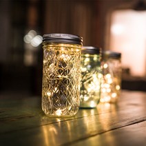볼메이슨 자 20 LED 태양열 충전식 무드등, 옐로우
