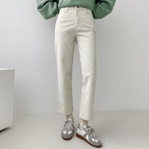 엔비룩 여성용 일자 스판 코듀로이 팬츠