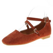 마켓에이 발목 끈 플랫 슈즈