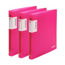 드림산업 링 클리어 화일 40매, 분홍, 3개