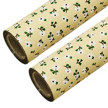 포포팬시 미니플라워 비닐 증착 롤 포장지 대 53cm x 20m, 베이지, 2개