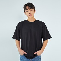 빅사이즈클럽 남녀공용 WAW 20수 오버핏 반팔 티셔츠