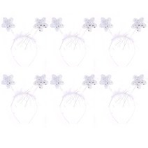 스프링 별 머리띠, 화이트, 6개