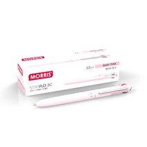 모리스 스타플로 3C볼펜 단품, 베이비핑크, 1개