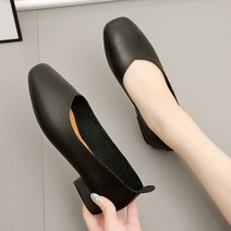 제이에이치컴퍼니 여성용 크림컬러 로우힐 플랫슈즈
