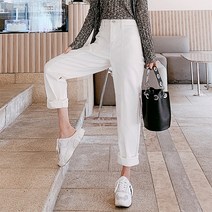 마이시즌 절개 포인트 라인 와이드 코튼 팬츠