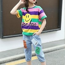 엔젤아이 아동용 스마일 반팔티 반바지세트