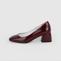 사뿐 플라밍 에나멜 미들힐 구두 5cm