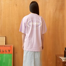 키치니 여성용 CIRCLE 로고 반팔티셔츠