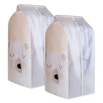 마켓피오 북유럽 옷먼지 방지 부직포 옷커버 곰 L, 1개입, 2개