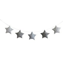 입체 패브릭 별 가랜드 세트, 패턴그레이