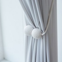 마마즈홈 세인트 자석볼 커튼 타이백, 화이트