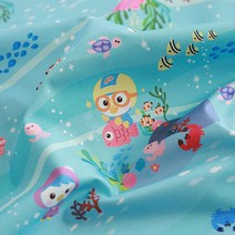 코튼빌 20수 뽀로로 해저탐험 면원단, 혼합색상