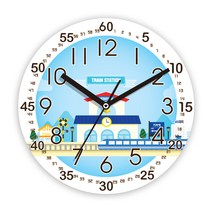 어린이 교육용 무소음 벽세계 30cm, 기차역(ED1026)