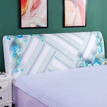 앤티스 패브릭 디지털 프린팅 침대 헤드 커버, 플라워